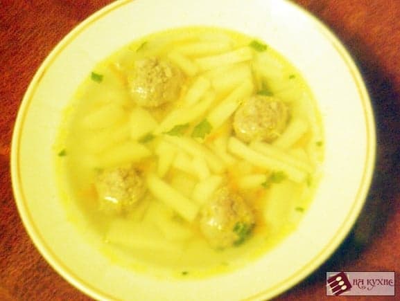 Картофельный суп с фрикадельками