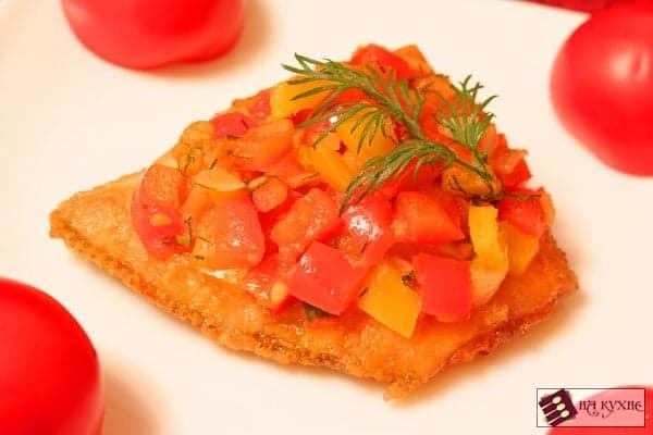 Камбала с овощами