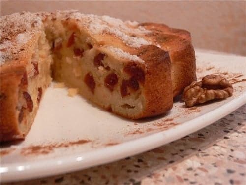 Творожный кекс с вишней