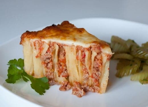 Запеканка из макарон с мясом