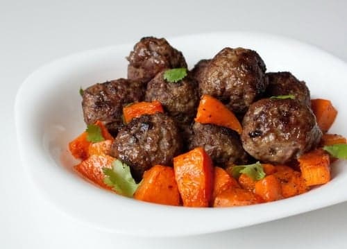 Фрикадельки с печеной тыквой
