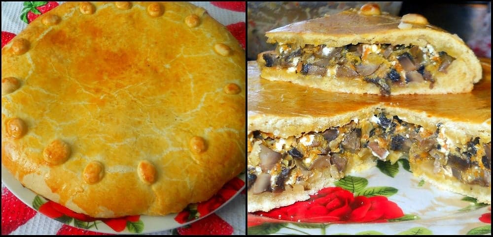 Пирог грибной