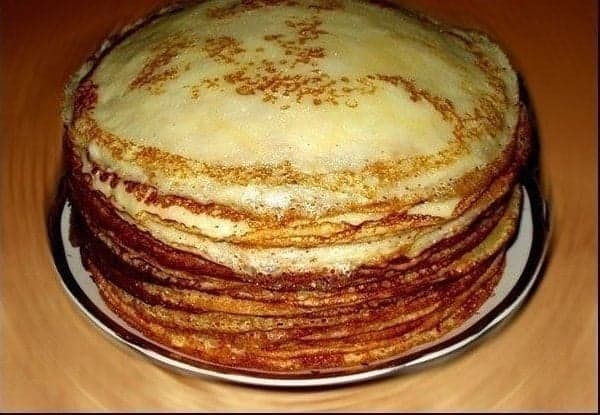 Тонкие блины со сливками