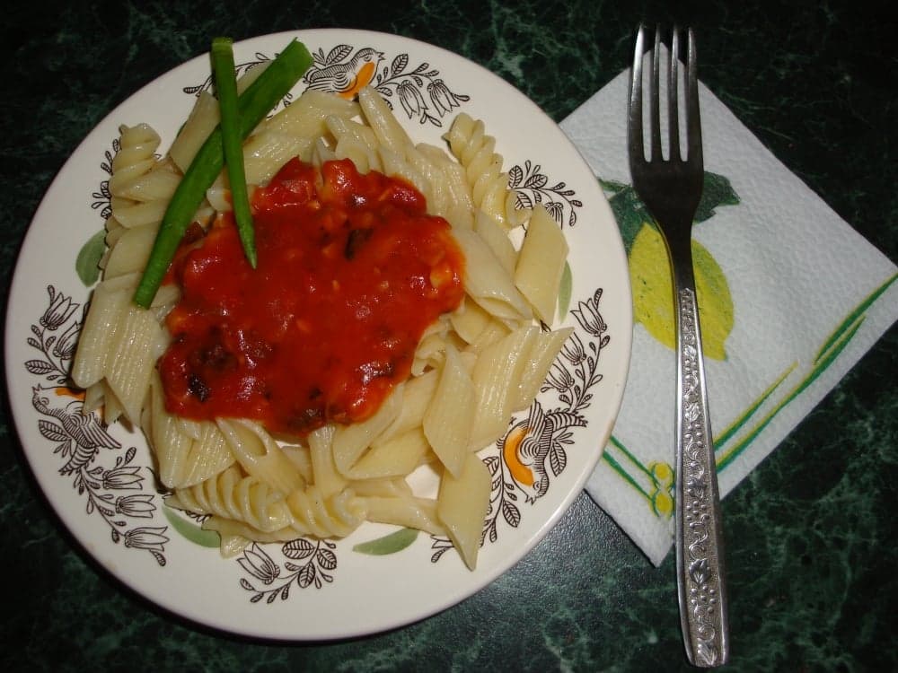 Макароны с особым соусом