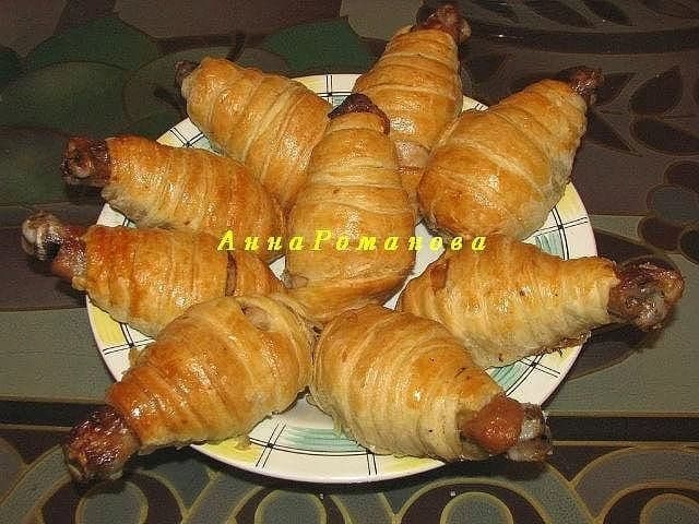 Куриная голень в тесте, запеченная в духовке