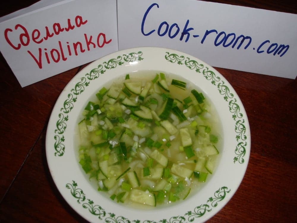 Постная окрошка на воде