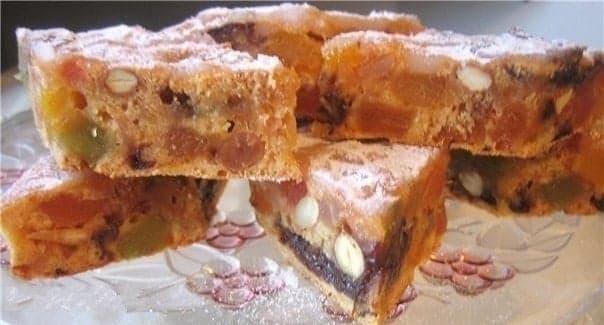 Постная выпечка с орехами и сухофруктами