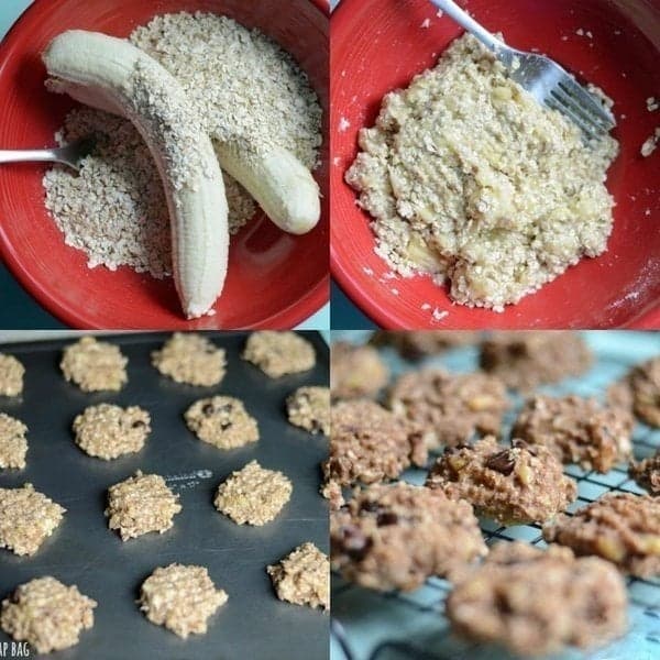 Печенье из овсяных хлопьев и бананов