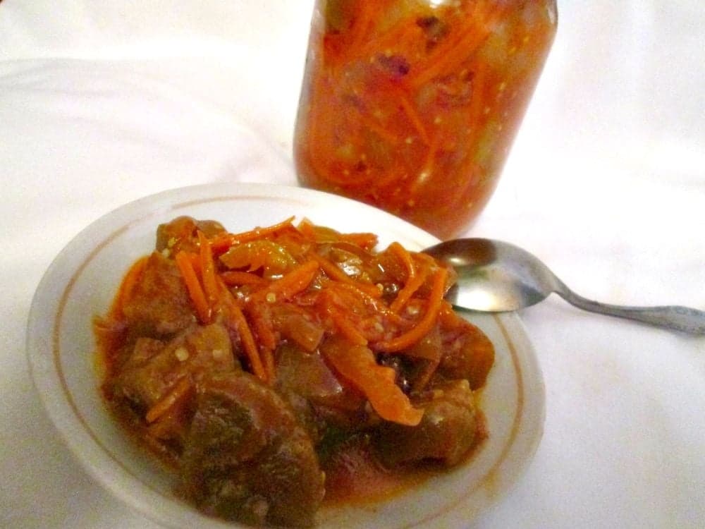 Салат из баклажан с морковью