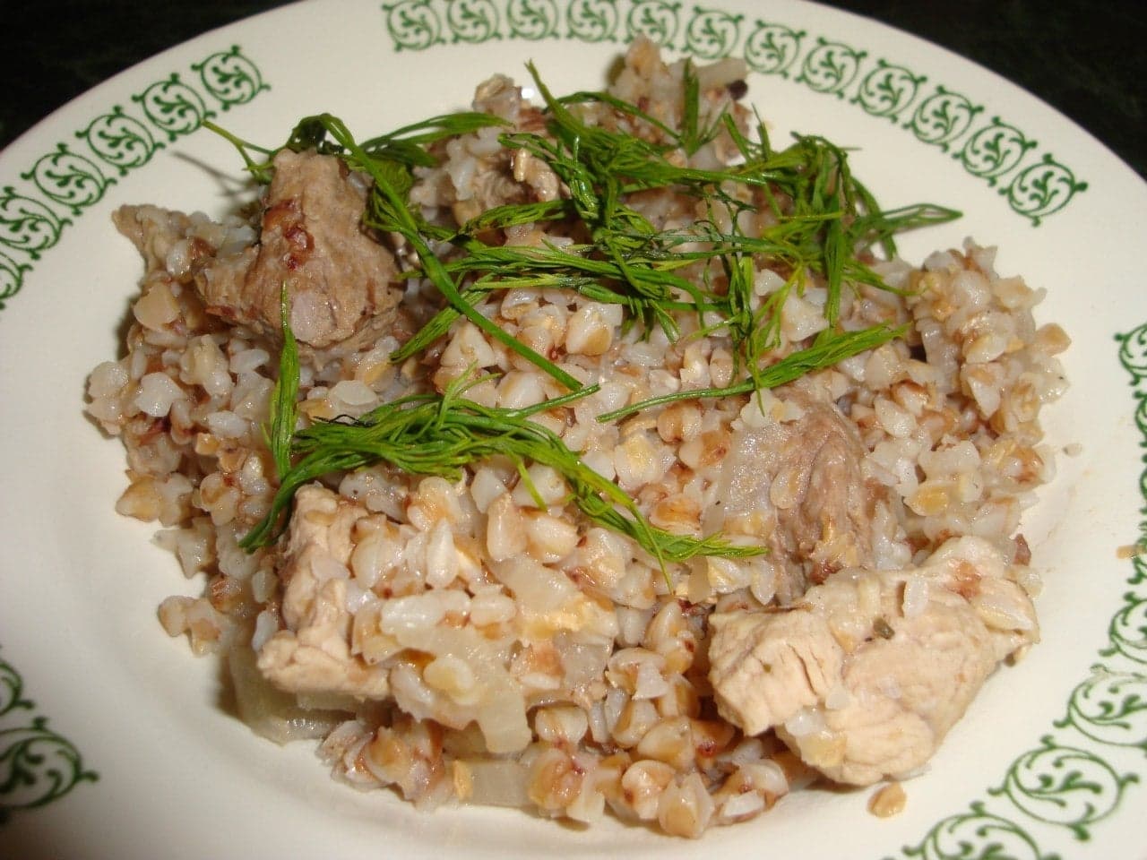 Гречка с мясом по-купечески
