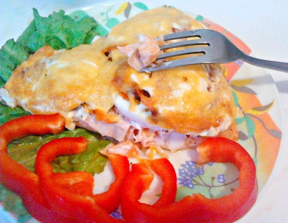 Семга под сырной корочкой