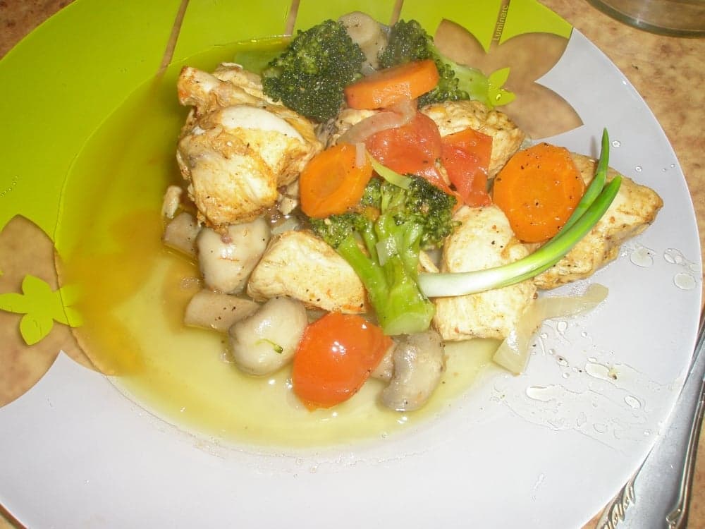 Соте из курицы с овощами