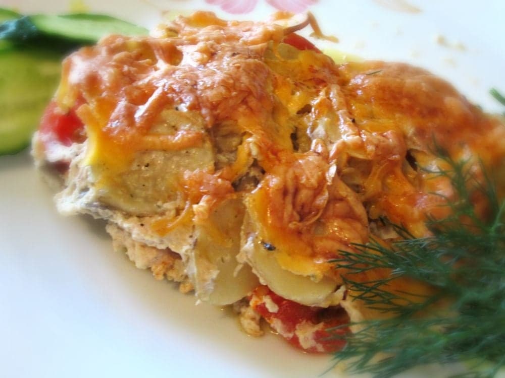 Курица под картофельной шубой