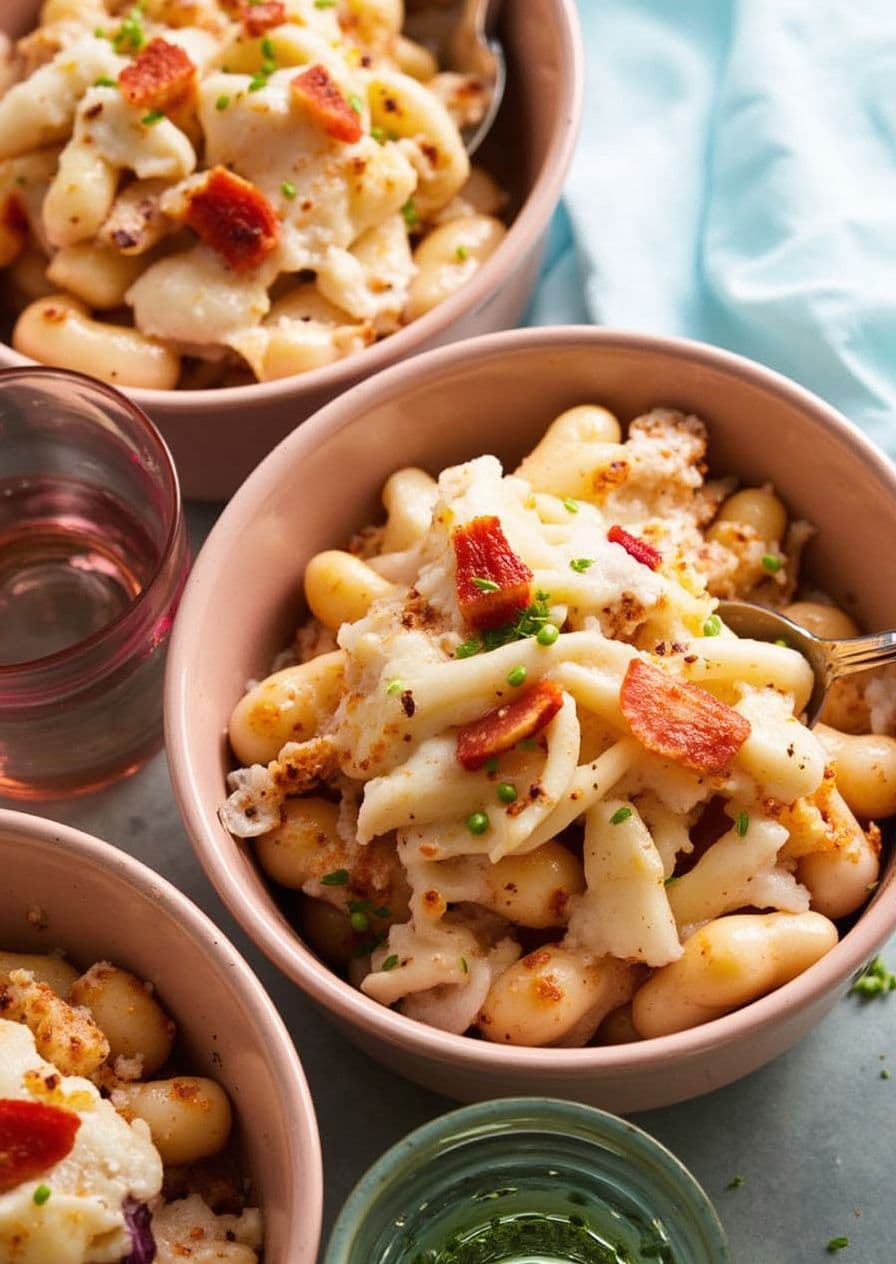 Салат с курицей и пастой