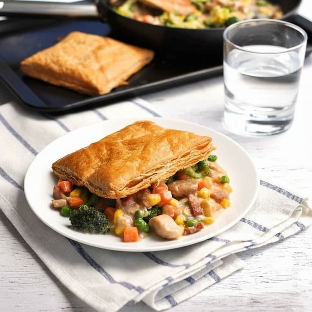 Быстрый куриный пирог с овощами