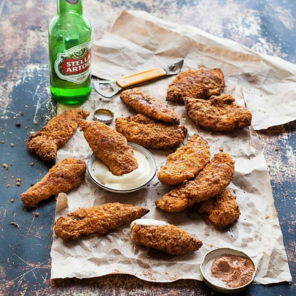 Куриные стрипсы, запечённые по мотивам KFC