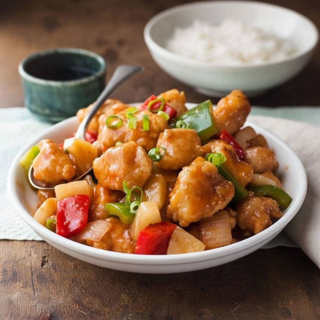 Запечённая курица в кисло‑сладком соусе