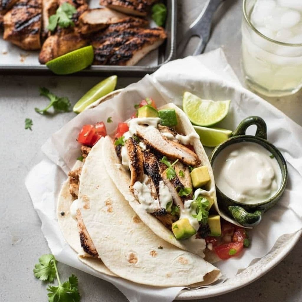 Мексиканские тако с жареной курицей