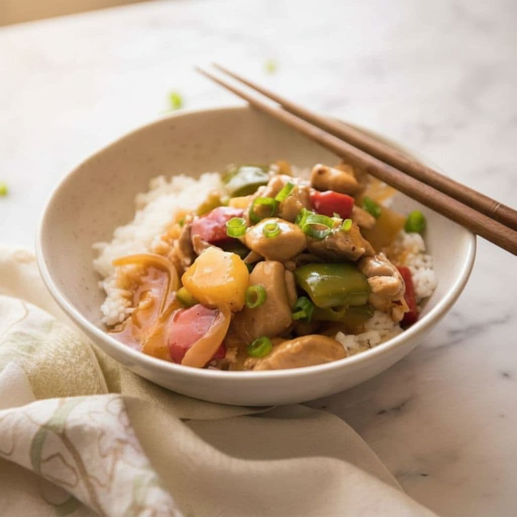 Курица в кисло-сладком соусе (стир-фрай)