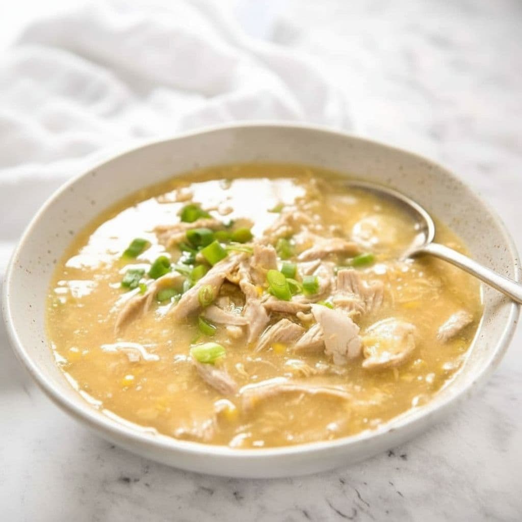 Китайский кукурузный суп с курицей