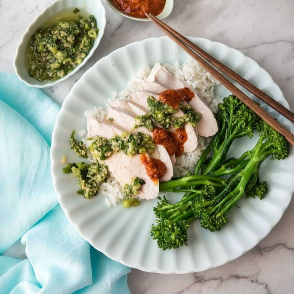 Куриная грудка с имбирно-луковым соусом