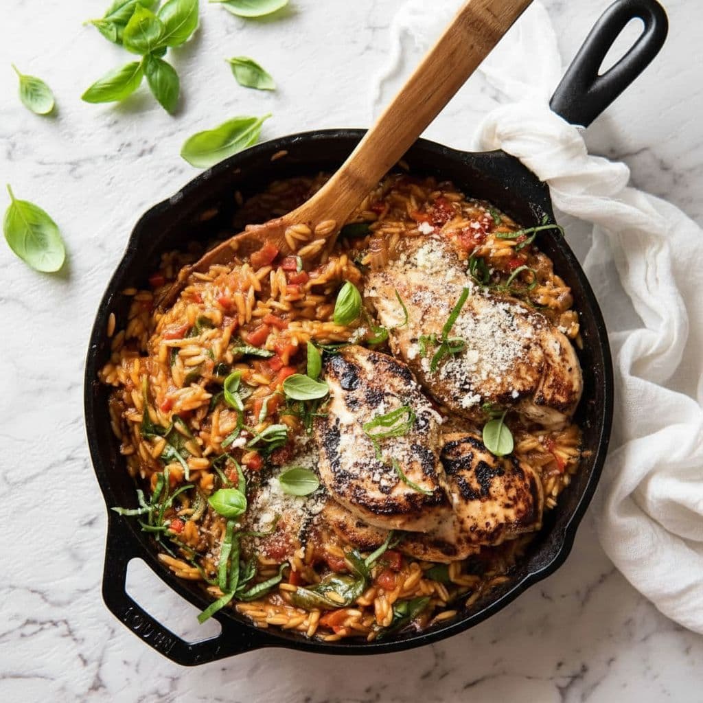 Итальянская курица с ризони