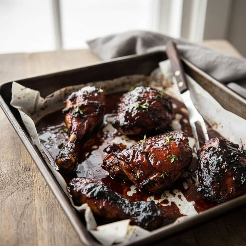 Курица, запечённая в бальзамическом соусе