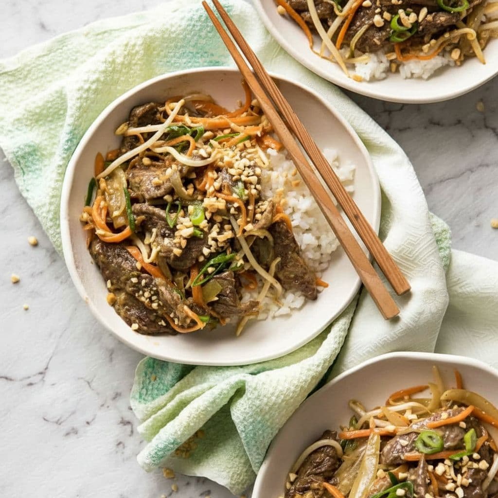 Быстрая арахисовая сате-обжарка