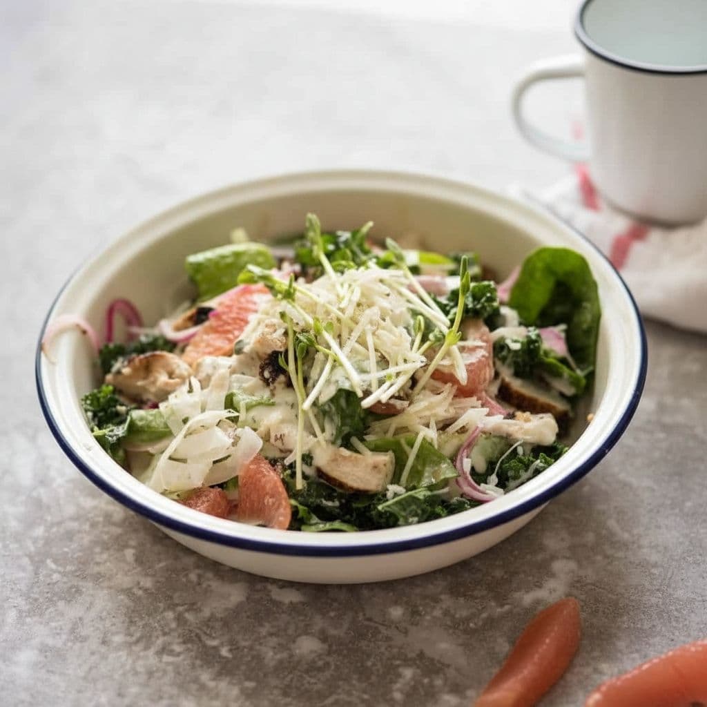 Салат с курицей «Сан-Фран» и йогуртовой заправкой Ранч