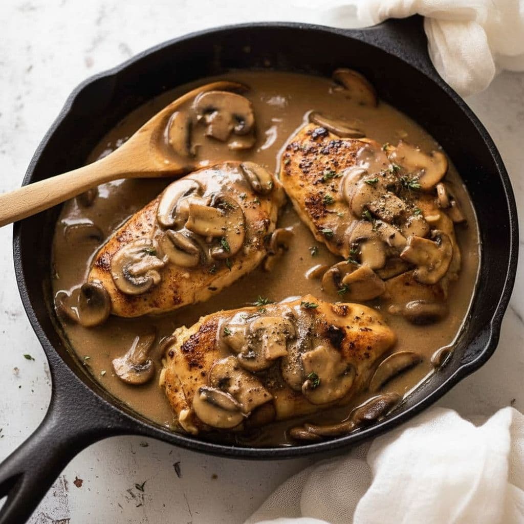 Курица с грибным соусом
