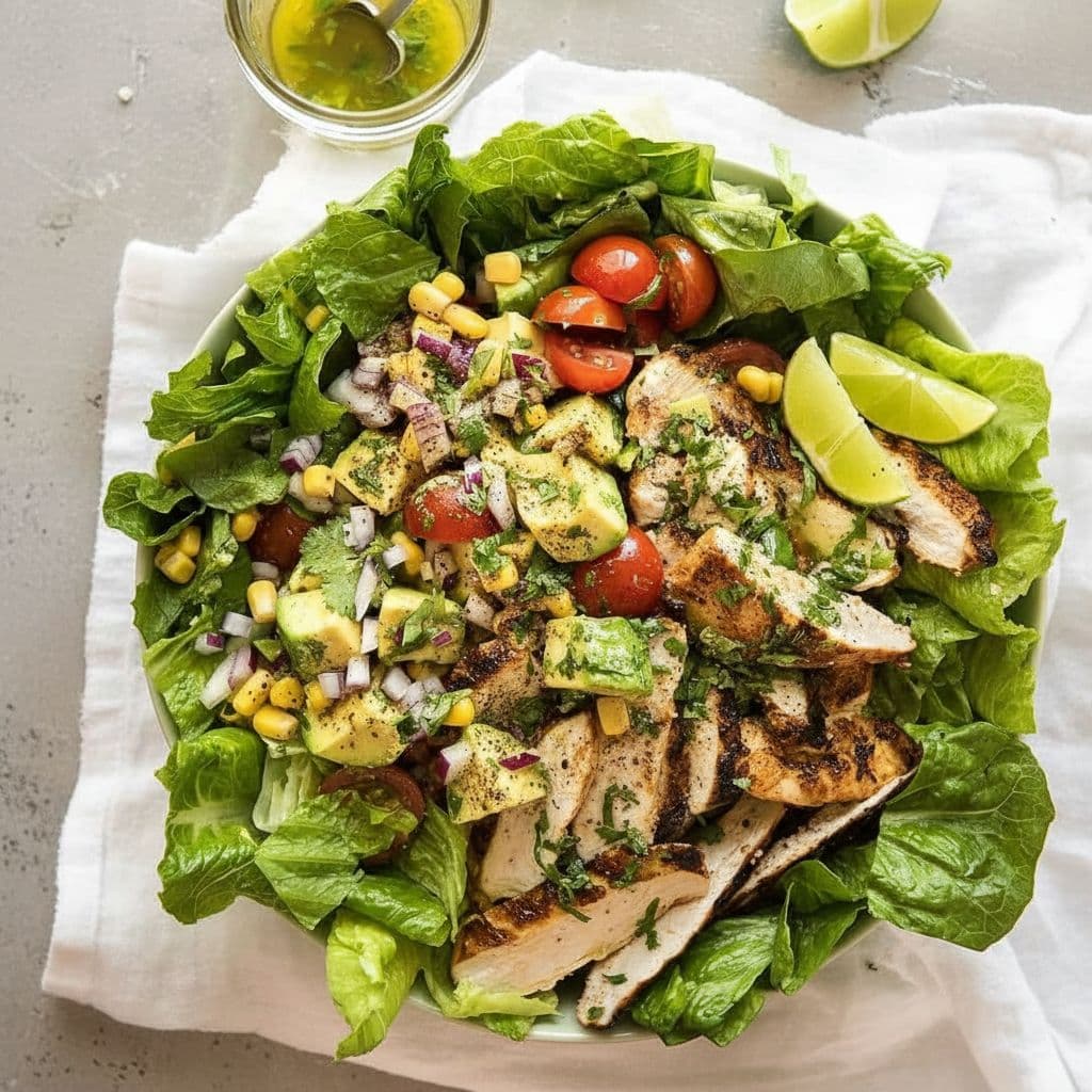 Мексиканский салат с курицей и авокадо