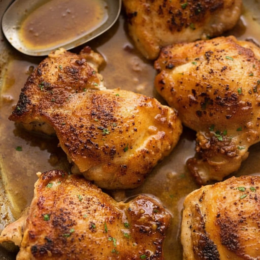 Куриные бёдра с чесноком