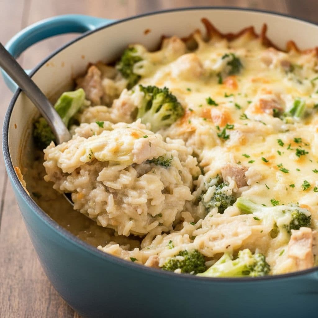 Курица с рисом и брокколи в одной кастрюле