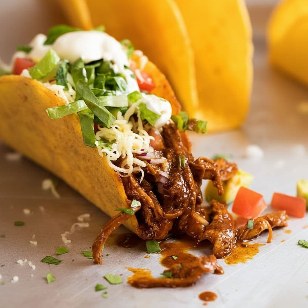 Быстрые куриные тако с соусом