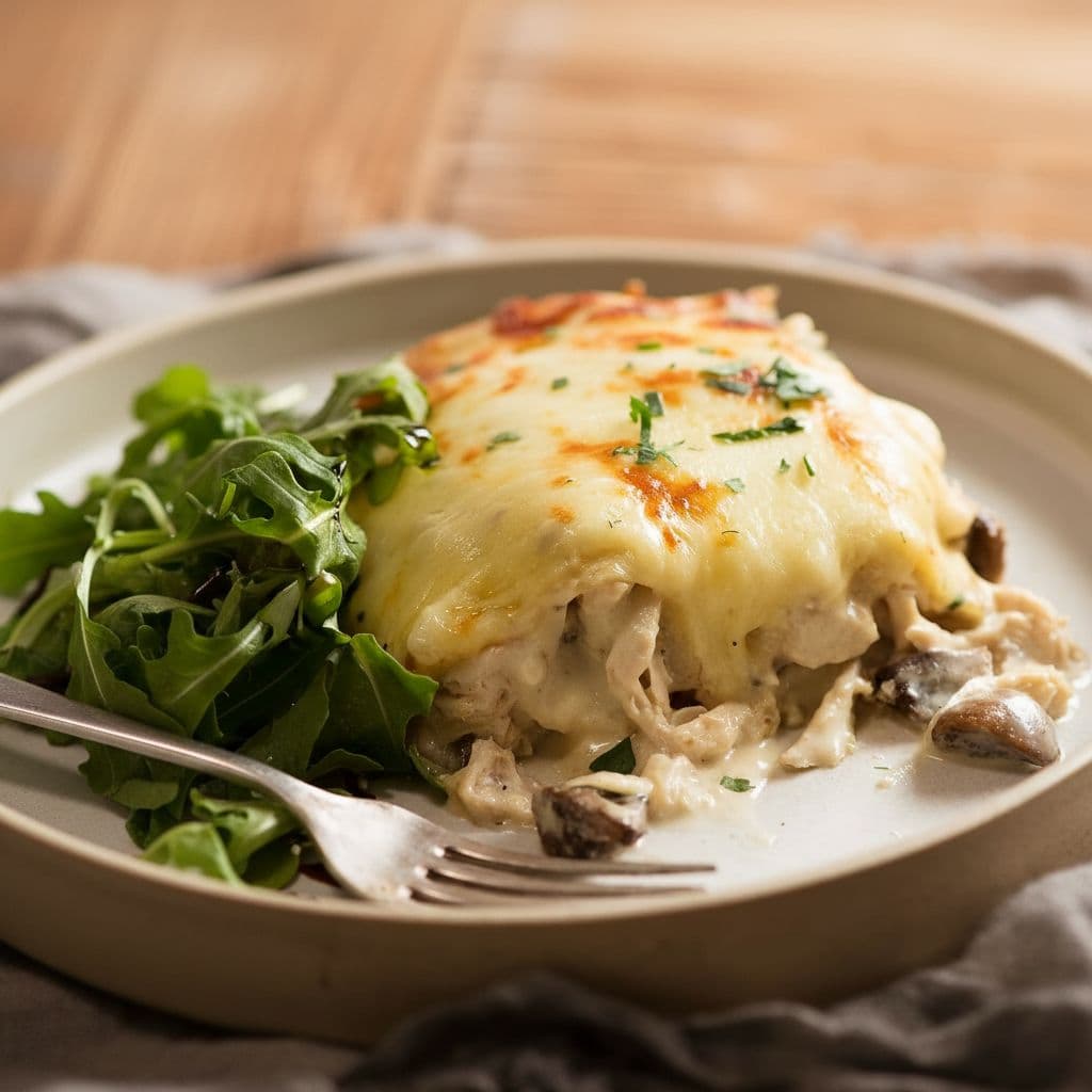 Белая куриная лазанья