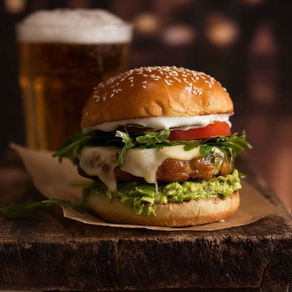 Куриный бургер с авокадо