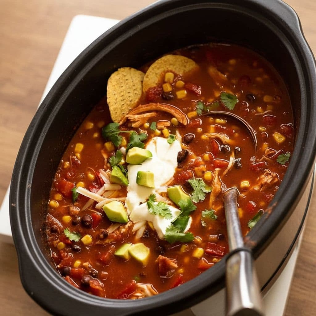 Мексиканский куриный суп в медленноварке