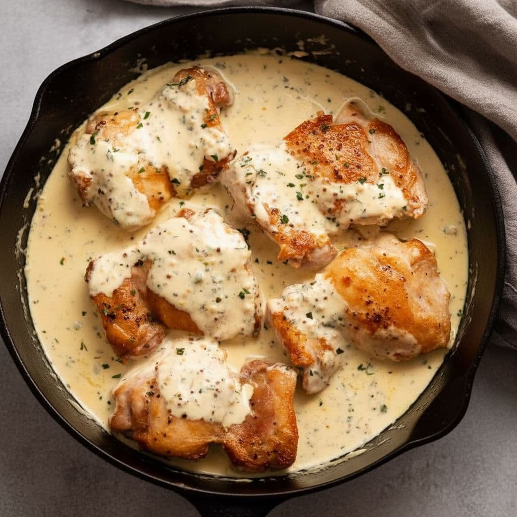 Курица в сливочно-горчичном соусе