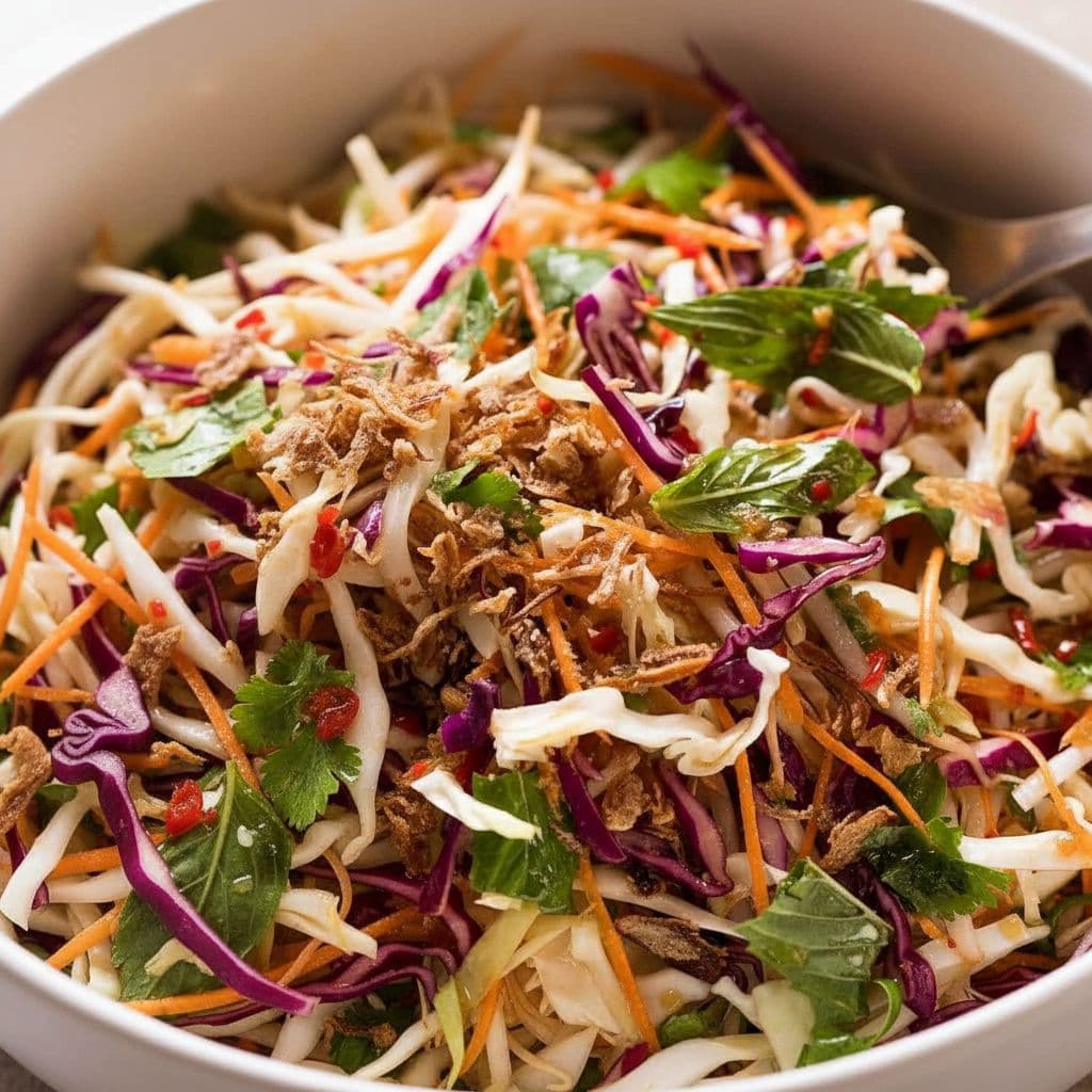 Азиатский хрустящий салат из капусты