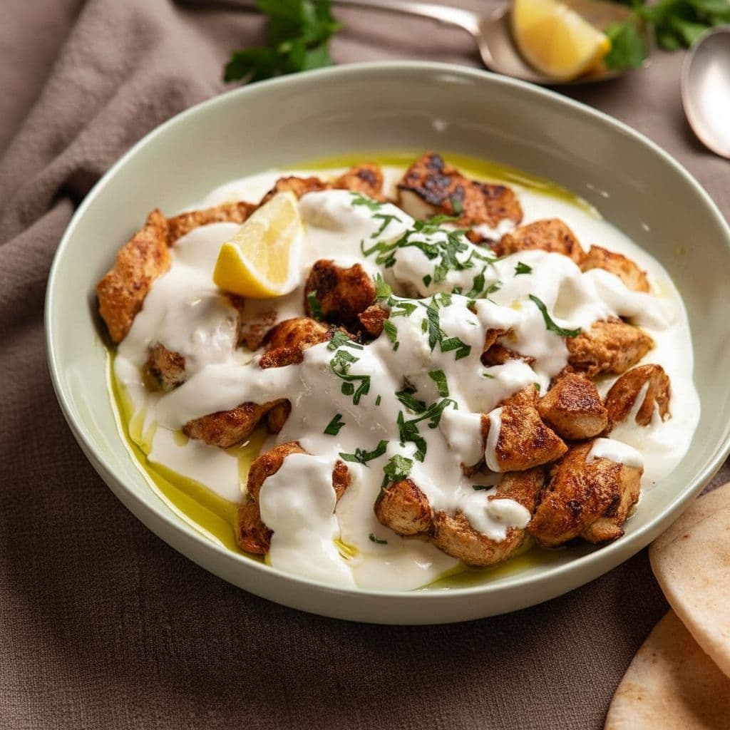 Ливанская курица с лимоном и чесноком