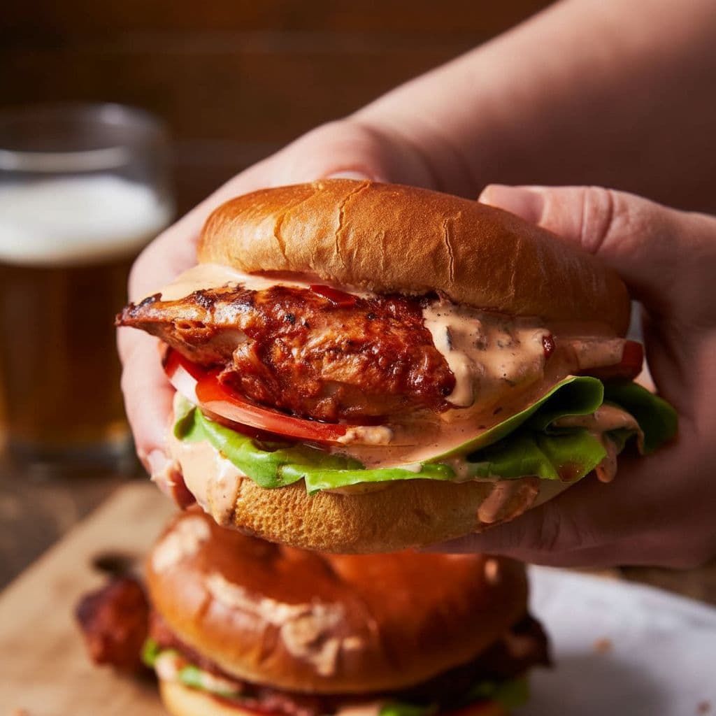 Бургер с курицей пери-пери в стиле Nando’s