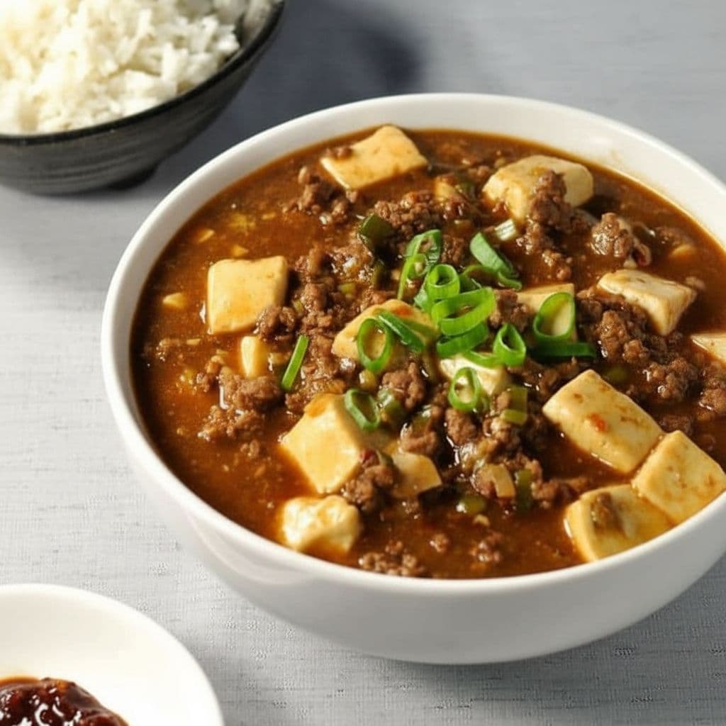 Мапо тофу с фаршем в остром соусе