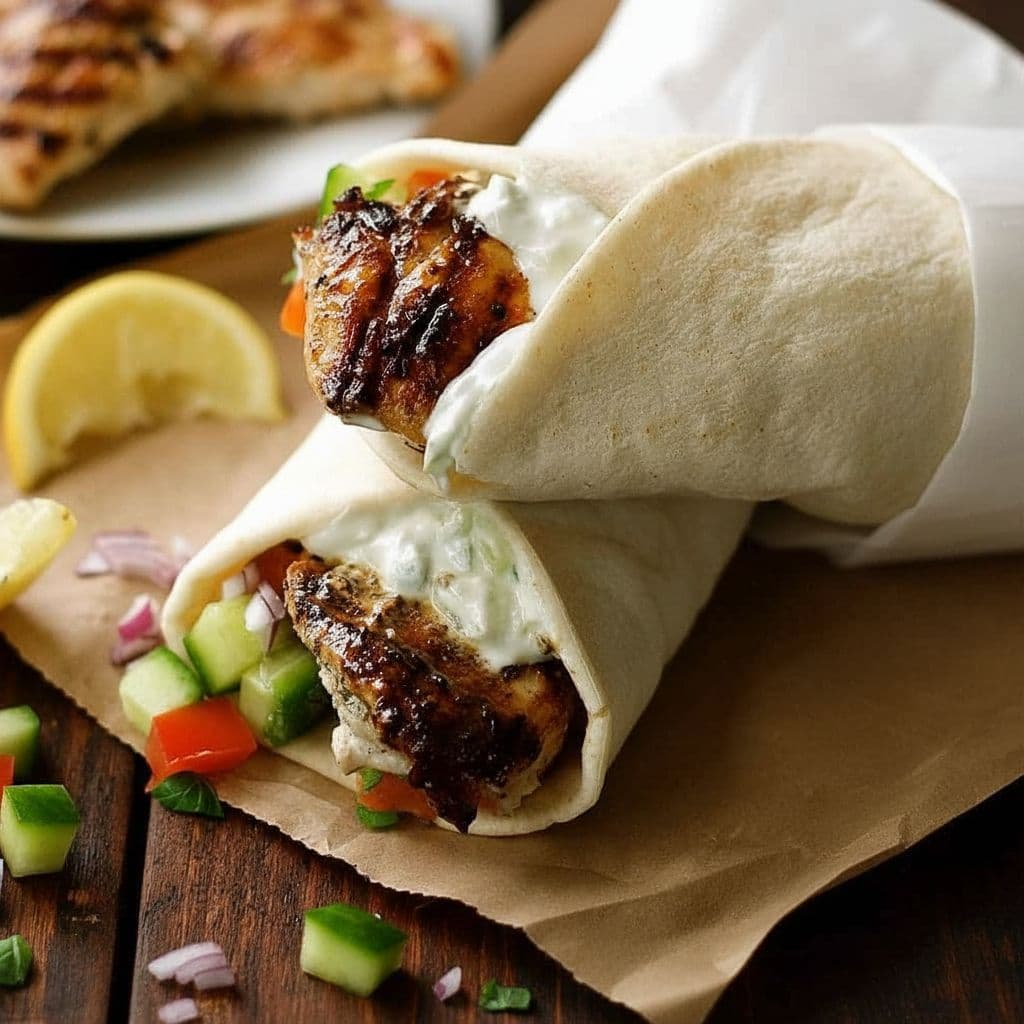 Греческие гирос с курицей