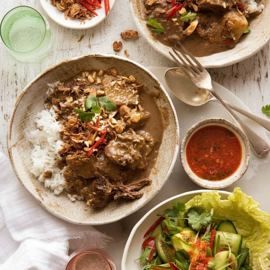 Тайское карри Массаман с говядиной