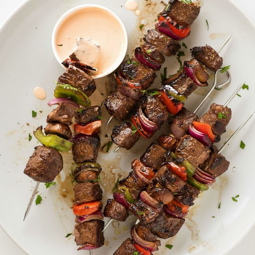 Маринованные говяжьи кебабы