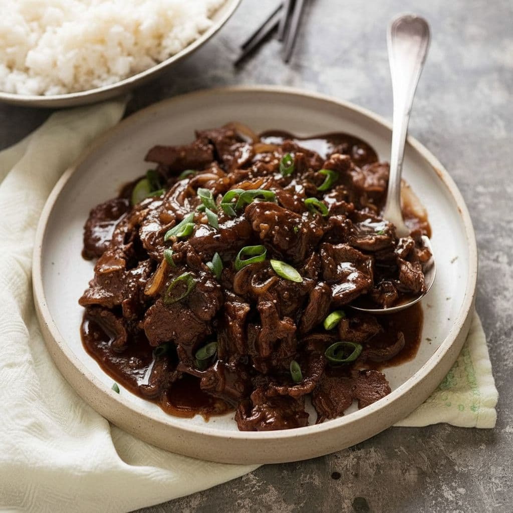 Говядина стир-фрай с мёдом и чёрным перцем