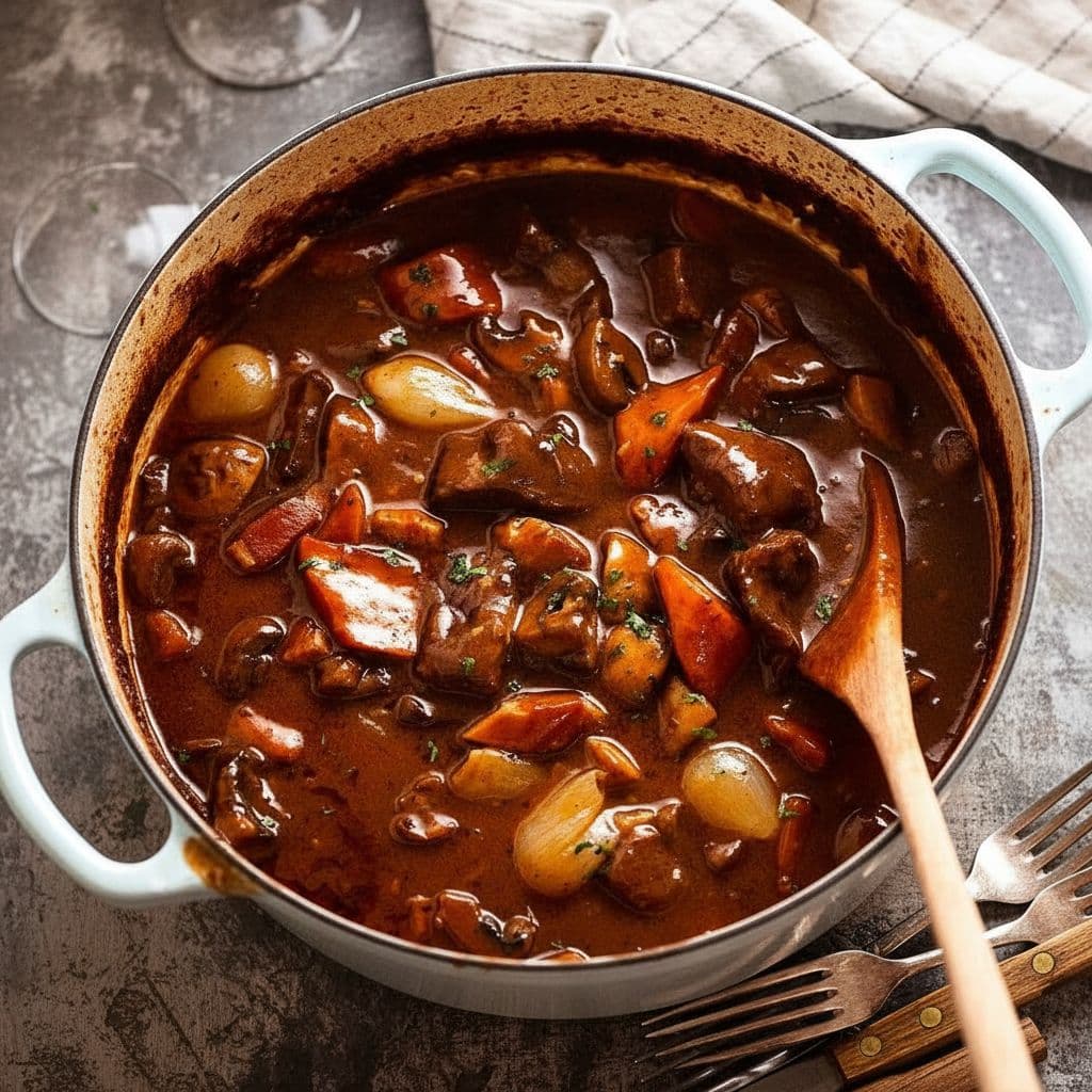 Говядина по-бургундски (Beef Bourguignon)