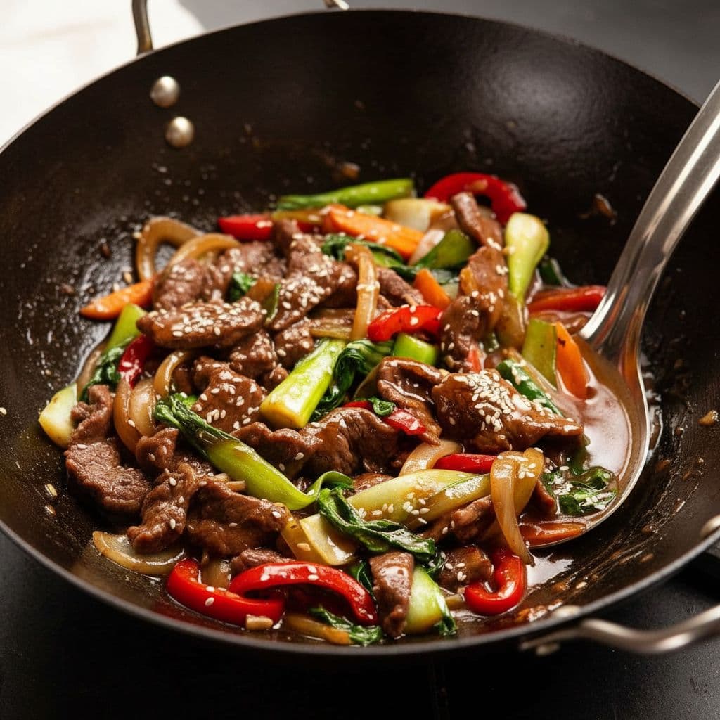 Простой китайский стир-фрай с говядиной