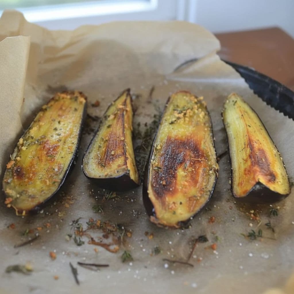 Баклажаны, запечённые с розмарином и орегано