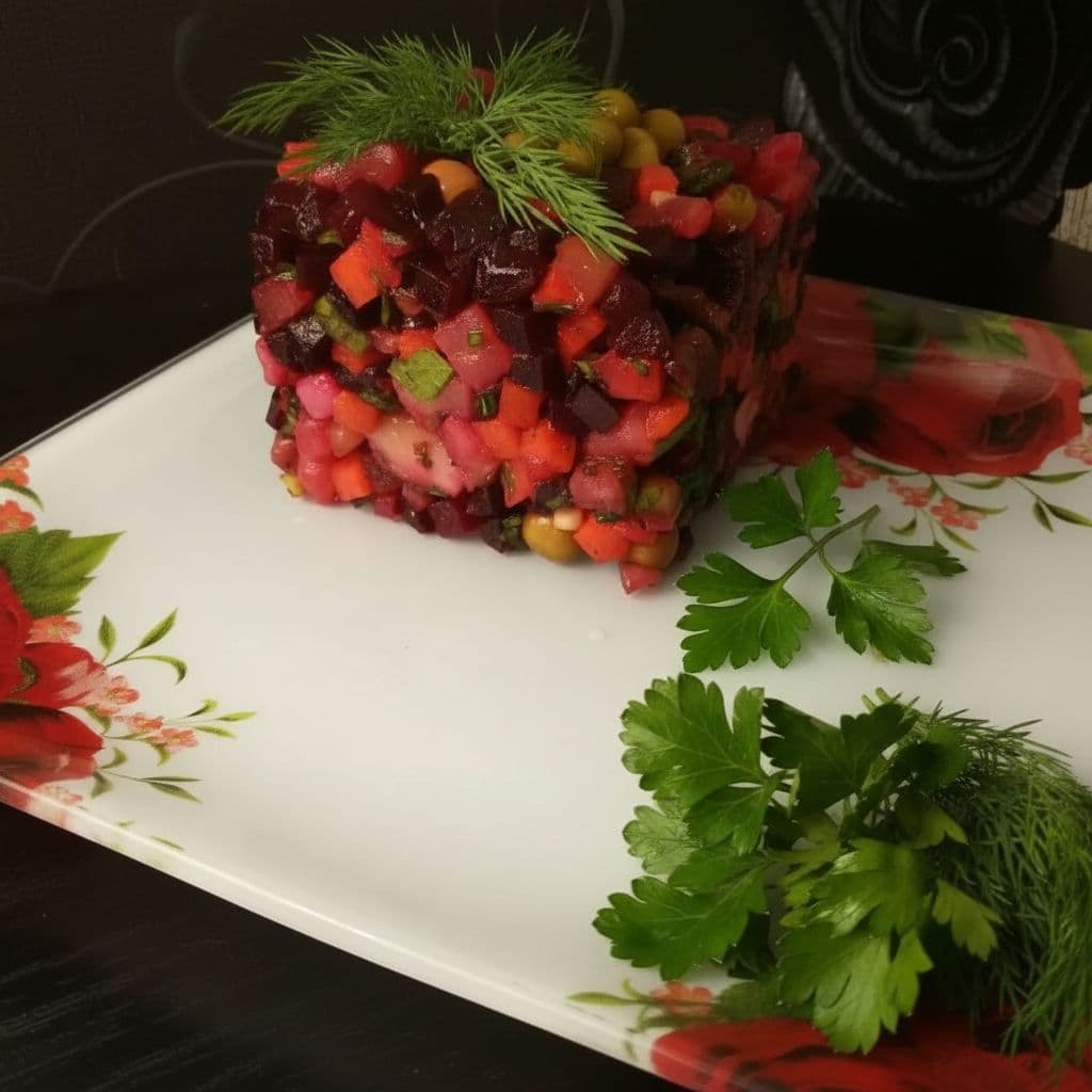 Винегрет из печёных овощей